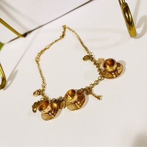 Disney Gold Alice in Wonderland Charm Necklace